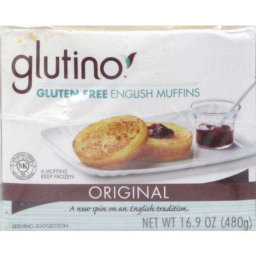 A new spin on an English tradition. Live fully. We are what you eat. Your trust is the driving force behind our single-minded determination to keep every one of our products pristinely gluten free. We cook with our ears open, always listening to your suggestions. And we've discovered, along the way, that you are our most important gluten free ingredient. Thank you! Our muffin man caused quite the row on Drury Lane when he introduced these wonders. Add a bit of butter and some marmalade and you'll go stonking barmy, too. Perfect for breakfast, and lunchfast, and dinnerfast, and snackfast. Let's connect. You're gluten free. We're gluten free. We have so much to talk about. www.glutino.com.