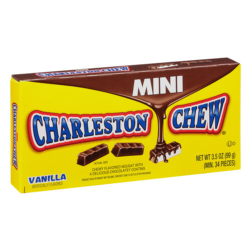 Charleston Chew Candy, Vanilla, Mini