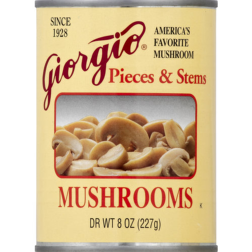 America's favorite mushroom. Since 1928. 80+% recycled paper. Steel: The recycled material. Product of USA.
