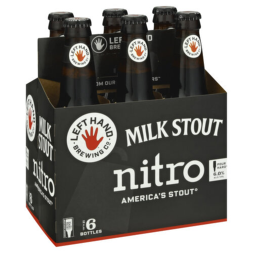 Left Hand Brewing Co. 6 Pack Nitro Beer, Milk Stout, 6 Pack