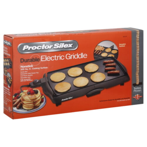 Proctor Silex Durable Electric Griddle, Nonstick, Family Size