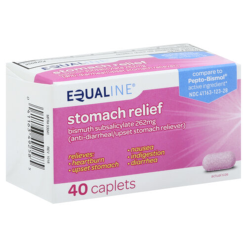 Equaline Stomach Relief, 262 mg, Caplets