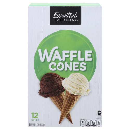 Paper Cones for Bubble Waffles, 10 Pack, White