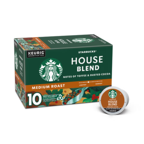 Starbucks K-Cup Coffee Pods, House Blend, Medium Roast