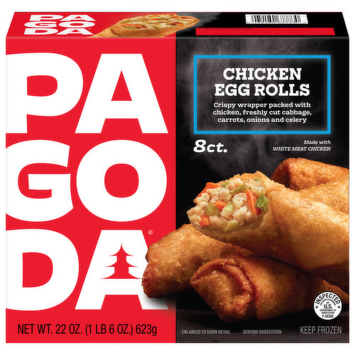 Pagoda Egg Rolls, Chicken