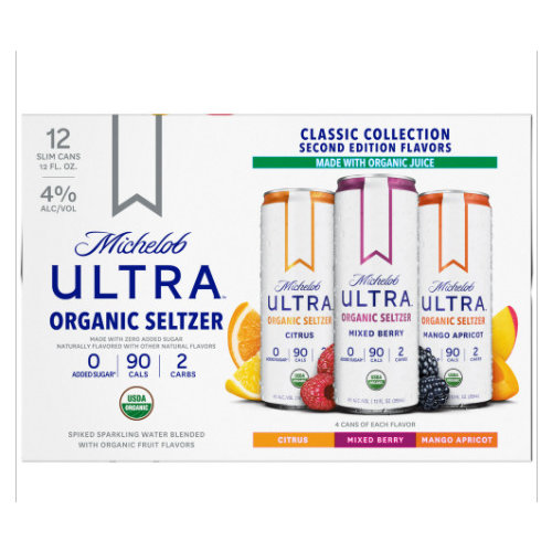 Organic Hard Seltzer Classic Variety 12 Pack Cans