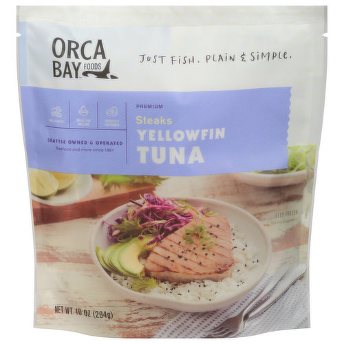 Orca Bay Foods Yellowfin Tuna, Premium, Steaks