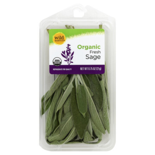 USDA Organic. Herb Tips: Wild Harvest Organic Fresh Herbs are a great way to add flavor to soups, sauces, meats, appetizers, breads, salads, and desserts without adding unwanted fat, sugar, or salt. These wonderfully fresh herbs are sure to fill your home with a refreshing aroma with each use. To learn more about Wild Harvest products, including our full line of organic products, and for more recipes, please visit www.mywildharvest.com. Certified organic by Ecocert. 100% quality guaranteed. Like it or let us make it right. That's our quality promise. mywildharvest.com. Please recycle.