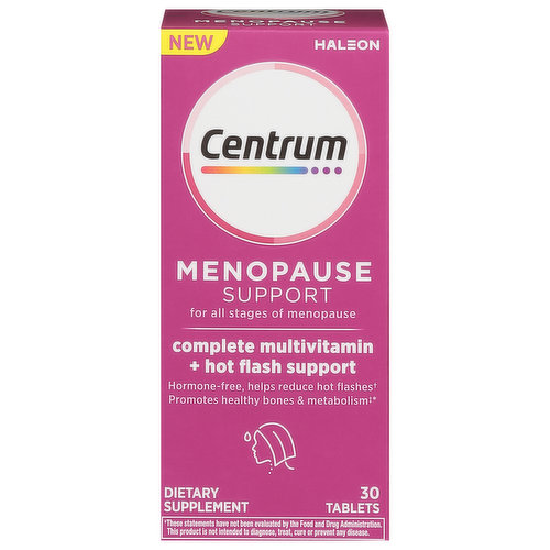 Centrum Menopause Support, Complete Multivitamin + Hot Flash Support, Tablets