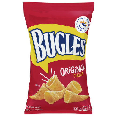 Bugles Corn Snacks, Crispy, Original Flavor
