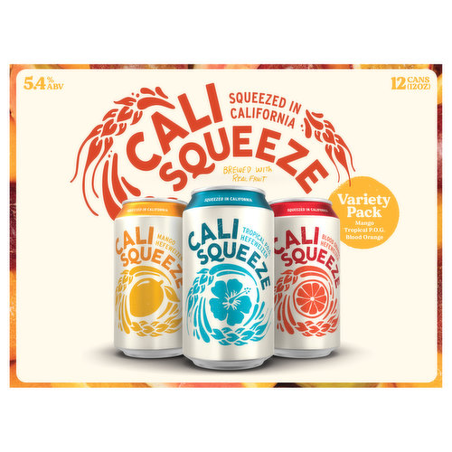 Cali-Squeeze Beer, Assorted, Variety Pack