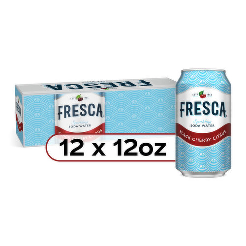 Fresca  Black Cherry Soda Sparkling Flavored Soft Drink Zero Calorie And Sugar Free