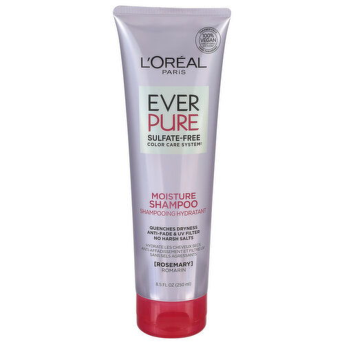 L'Oreal Ever Pure Shampoo, Moisture, Sulfate-Free, Rosemary