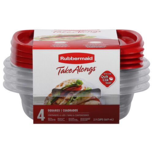 Rubbermaid Take Alongs Containers & Lids, Squares