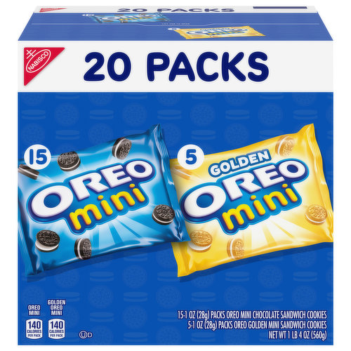 OREO Mini Mix Sandwich Cookies Variety Pack, Snack Packs