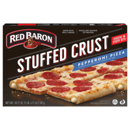 Red Baron Pizza, Stuffed Crust, Pepperoni