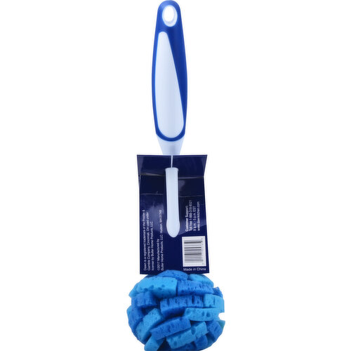 Dawn Ultra Puff Glassware and Dish Cleaning Brush, 11.1 x 2.5 x 2.5,  Blue/White