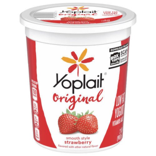 Yoplait Yogurt, Low Fat, Strawberry, Smooth Style