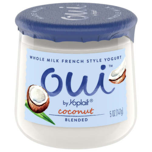 Oui Yogurt, French Style, Whole Milk, Coconut Blended