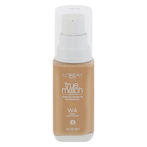 L'Oreal True Match Foundation, Super-Blendable, Warm Light Medium W4