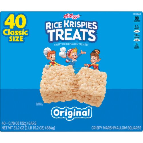 Rice Krispies Treats Crispy Marshmallow Squares, Original, Single Serve