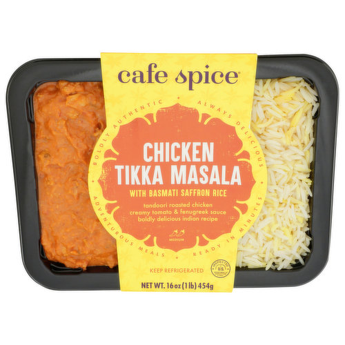 Cafe Spice Chicken Tikka Masala, with Basmati Saffron Rice, Medium
