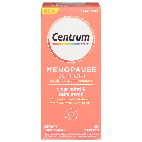 Centrum Menopause Support, Clear Mind & Calm Mood, Tablets