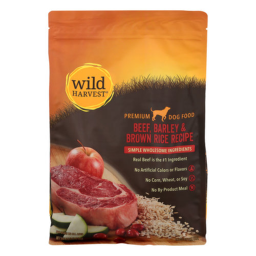 Wild Harvest Dog Food, Beef, Barley & Brown Rice Recipe