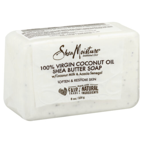 SheaMoisture Shea Butter Soap 100% Virgin Coconut Oil, 8 Oz.