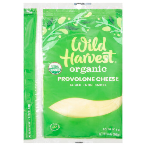 Wild Harvest Sliced Cheese, Organic, Provolone