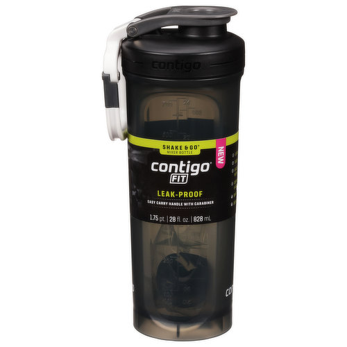 Contigo Mixer Bottle, Snap-Top, Shake & Go Fit 2.0, Sake, 28 Ounce