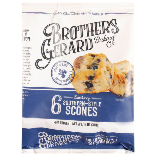 Brothers Gerard Baking Co. Scones, Blueberry, Southern-Style