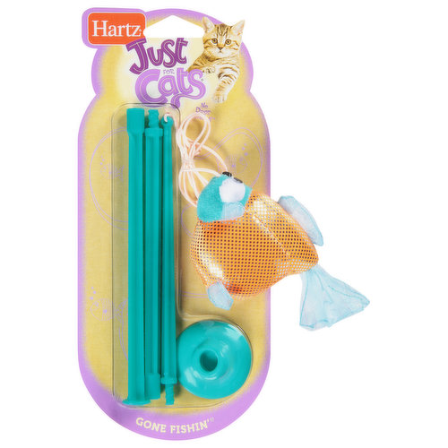 No dogs allowed! Hartz Gone Fishin is an interactive toy that will provide hours of fun for you and your cat. The sparkly fish is attached to the end of a versatile wand that can be used to tease your cat for interactive play or can be suctioned to any hard surface for solo play. The elastic string causes erratic movements to make your cat pounce for added play value. Sharing in playtime not only creates a strong bond between you and your cat, but your involvement makes play more dynamic and stimulating. Play Hunt Pattern: Every toy fills a need. Play Swat Pattern: Every toy fills a need. Play Share Pattern: Every toy fills a need.