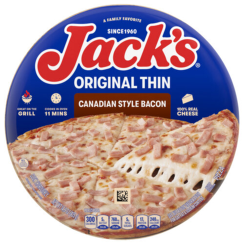Jack's Pizza, Original, Thin, Canadian Style Bacon