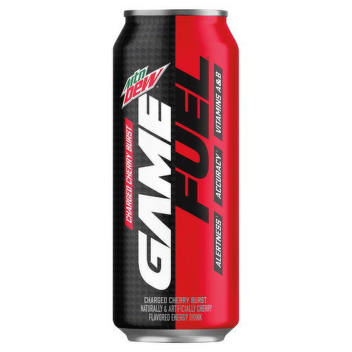 Mtn Dew Game Fuel Energy Drink, Charged Cherry Burst