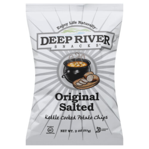 Deep River Snacks Potato Chips, Kettle Cooked, Original Salted