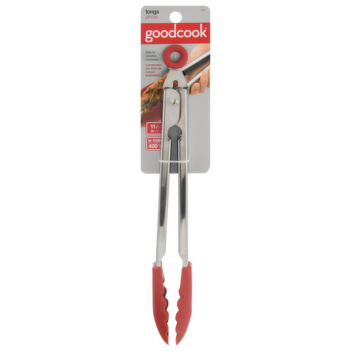 KitchenAid Stainless Steel with Silicone Tipped Tongs Red