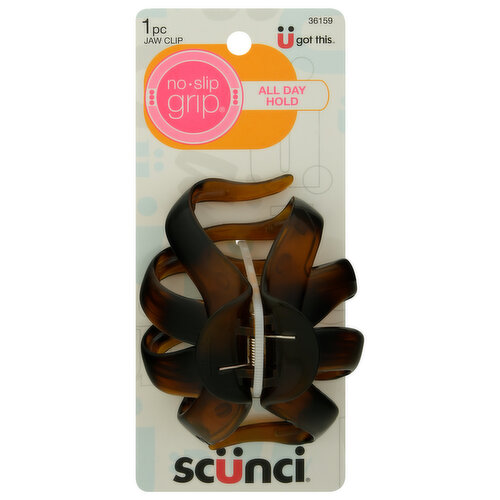 Scunci Jaw Clip, No Slip Grip