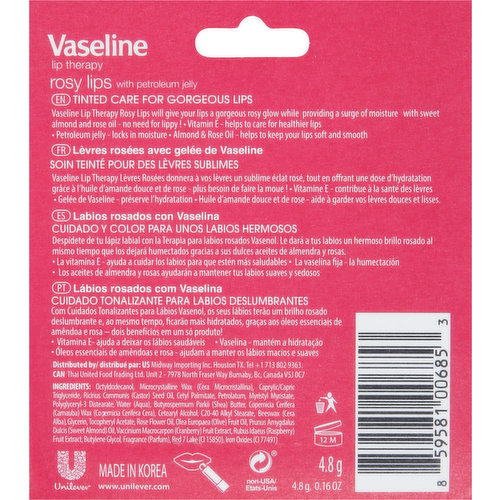 Vaseline Lip Therapy Usa Rosy Lips 4.8G –