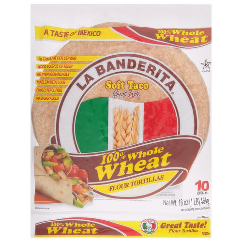 A taste of Mexico. Great taste. La Banderita authentic. No hydrogenated oils. No bleached flour. Aluminum free.