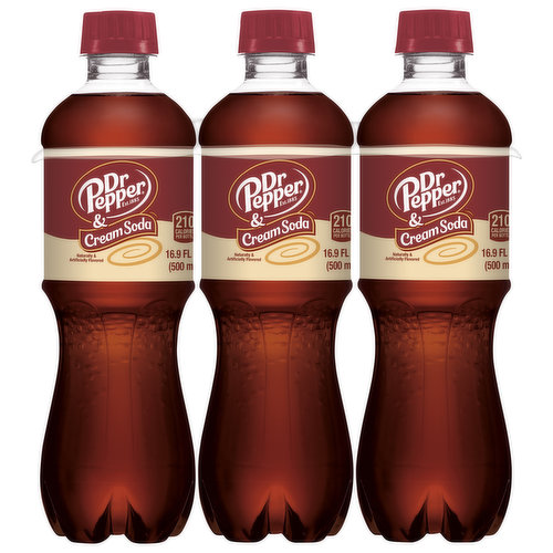 Naturally and artificially flavored. 210 calories per bottle. Caffeine Content: 58 mg/16.9 fl oz. Est. 1885. Not intended for individual sale. drpepper.com. Please recycle.