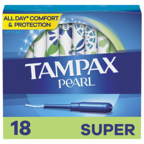 Tampax Pearl Tampax Pearl Tampons, Super 18 Ct