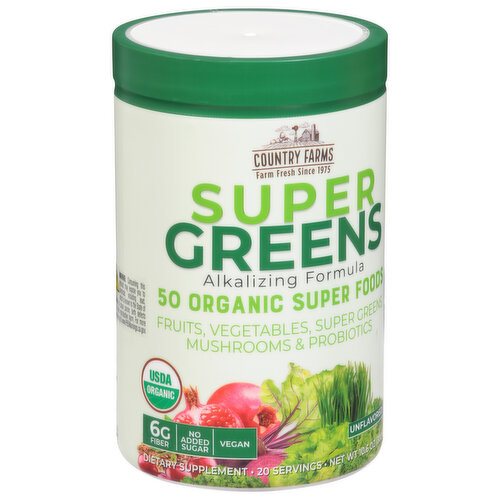 Country Farms Alkalizing Formula, Super Greens