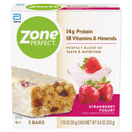 Zone Perfect Nutrition Bars, Stawberry Yogurt