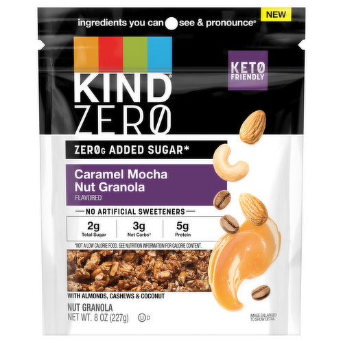 Kind Zero Nut Granola, Caramel Mocha