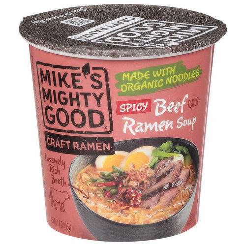 Mike's Mighty Good Ramen Soup, Spicy Beef Flavor