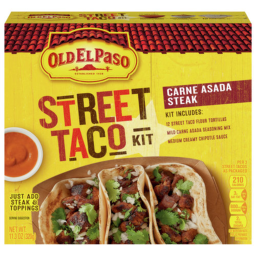 Old El Paso Street Taco Kit, Carne Asada Steak