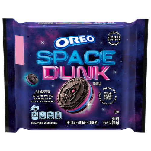 Oreo Sandwich Cookies, Chocolate, Space Dunk