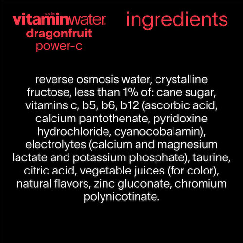 vitaminwater Power-C Dragonfruit Nutrient Enhanced Flavored Water Beverage