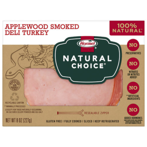 Hormel Natural Choice Turkey, Applewood Smoked, Deli